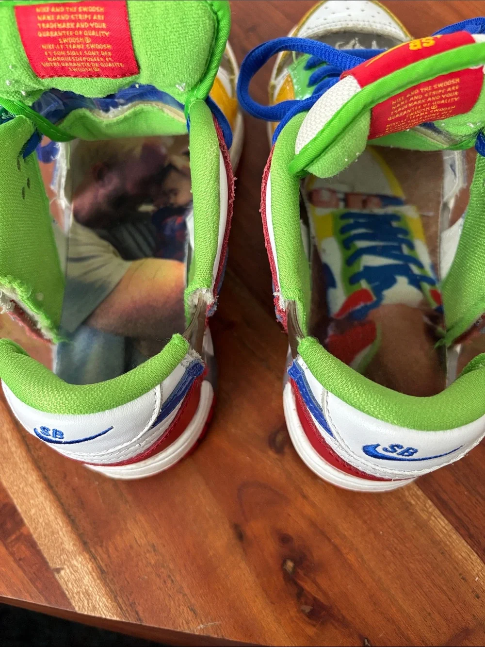 Nike Kids SB Dunk Low-Sandy Bodecker Top Sneakers with Blue Laces